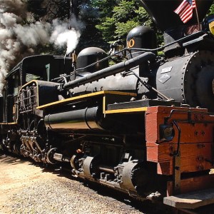 a train on a steel track