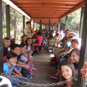 a group of people sitting at a table