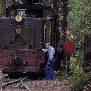 a train on a steel track