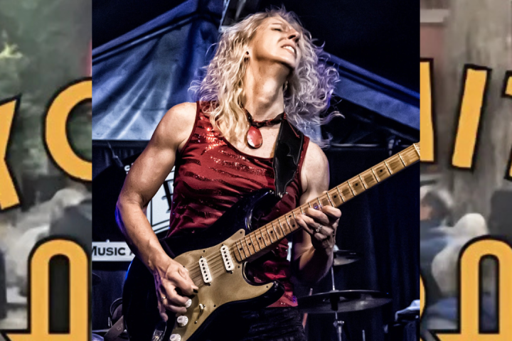 a person standing on a stage